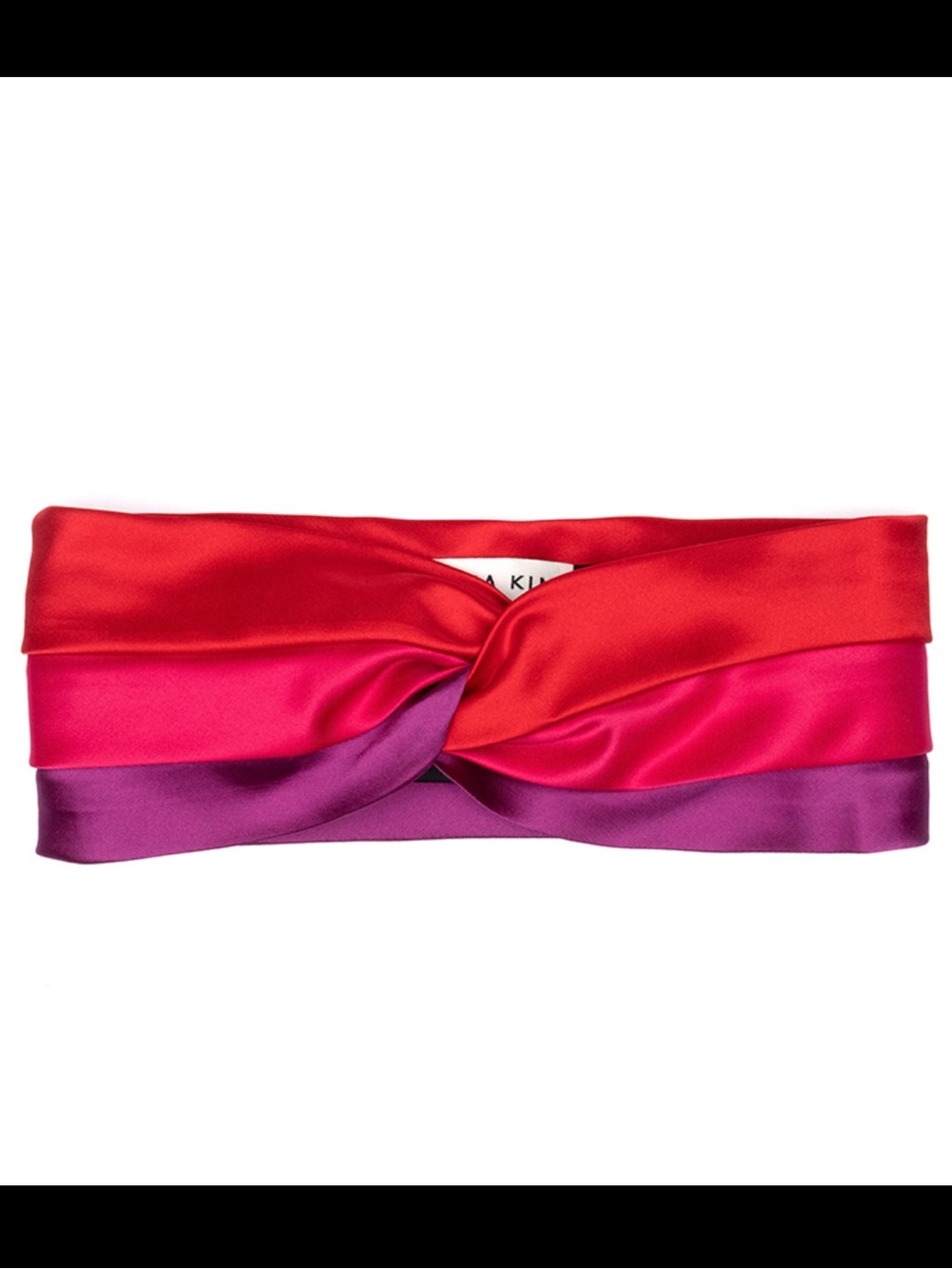 EUGENIA KIM | Satin Twist Turban Headband in Red, Pink & Purple